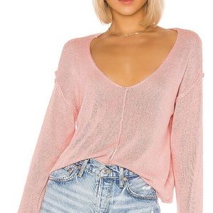 Pink V-Neck Sweater